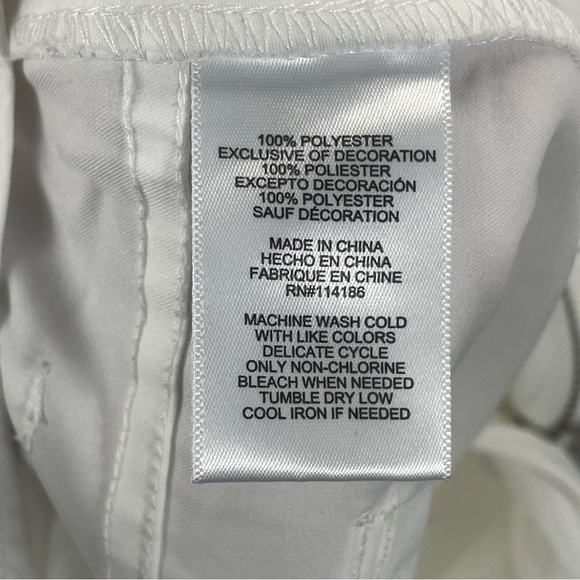 NWT Anthropologie Tretorn Cuffed Straight-Leg Golf Athletic White Pants Size 8 - Picture 13 of 13